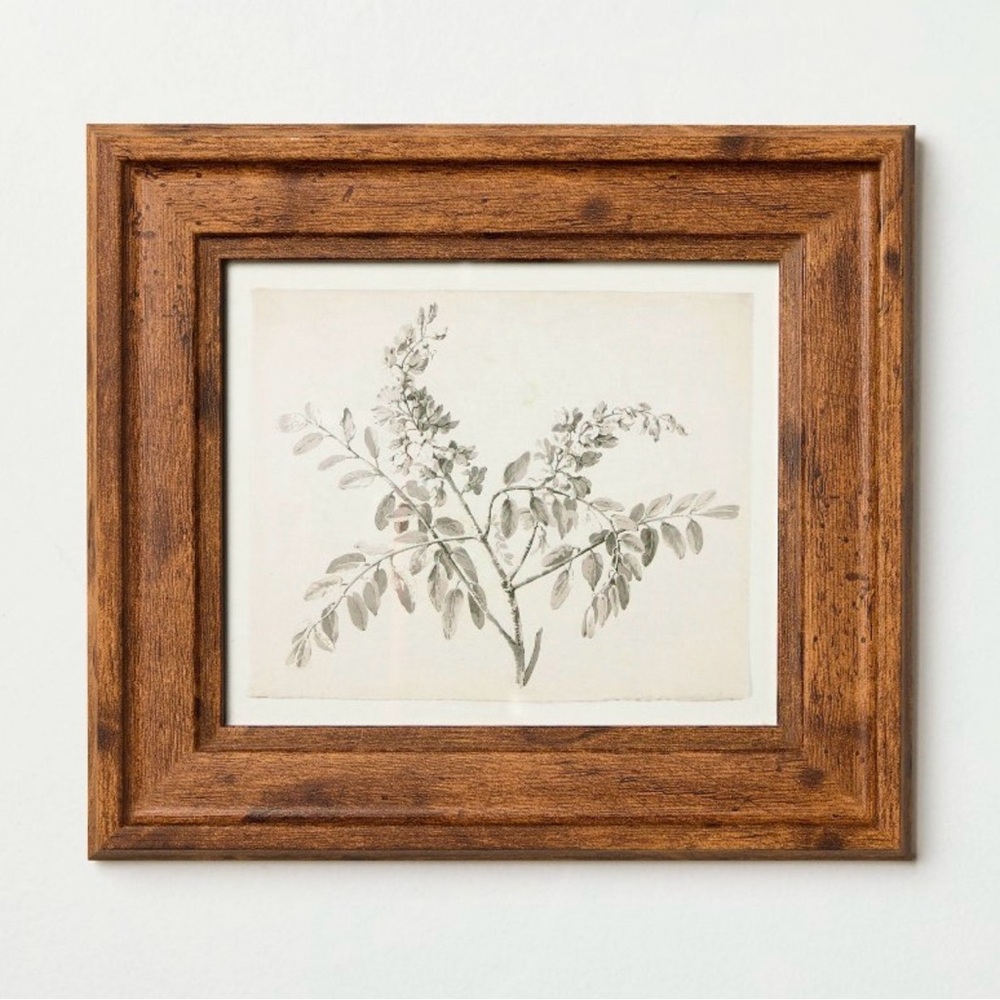 Viral 8”x9” Sketched Branches Wall Art Framed— Heart & Hand with Magnolia